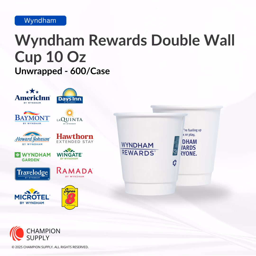 Wyndham Rewards 10oz Double Wall Cup, Unwrapped (Case of 600)